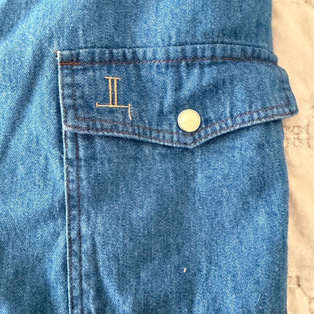 Lucchese Classic Blue Denim Pearl Snap Shirt - Picture 2 of 4